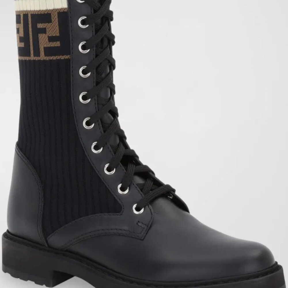 NIB Fendi women’s Rockoko combat boots size 39